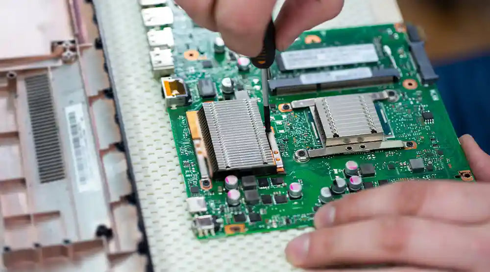 PC motherboard close-up illustrating key signs that indicate when to upgrade