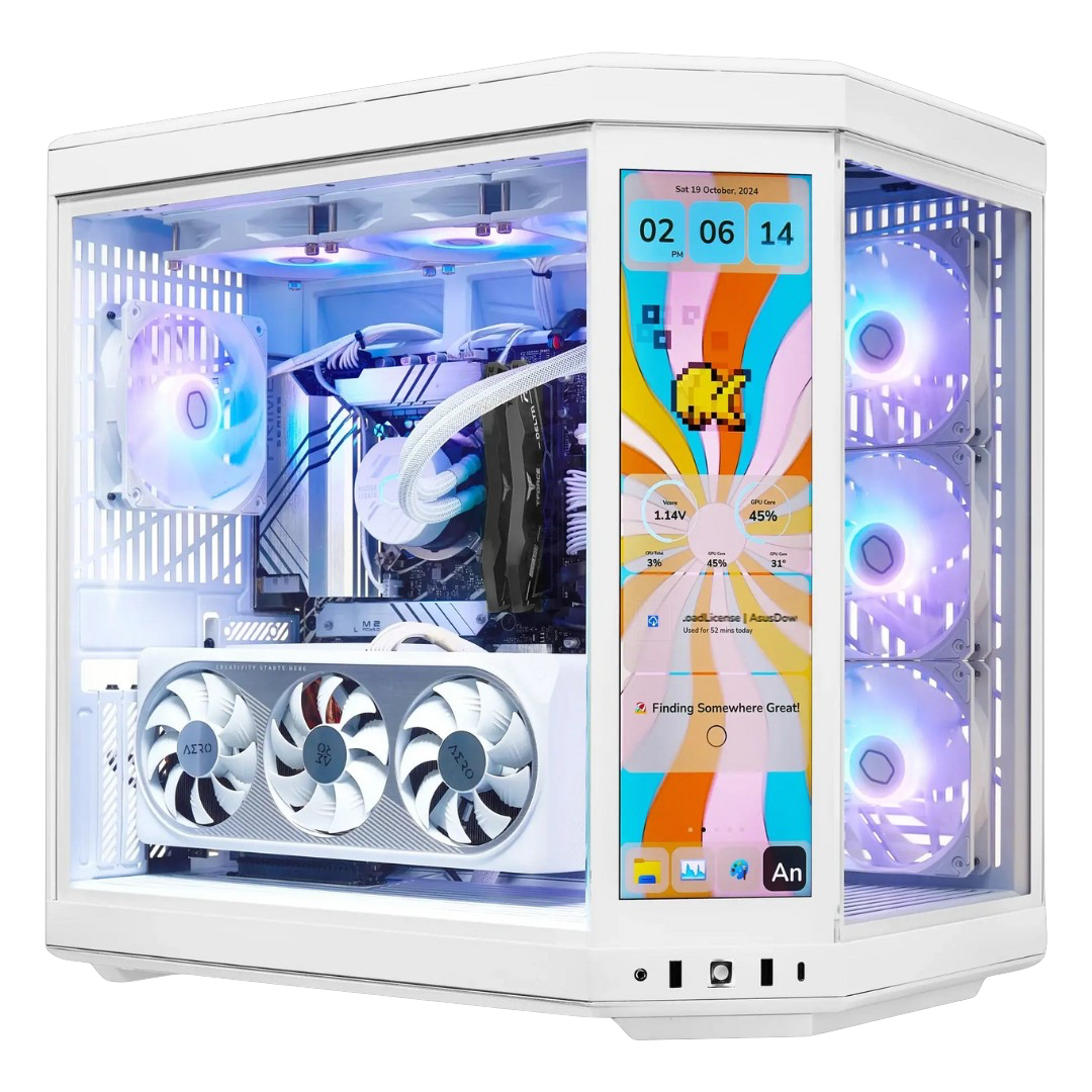 TECHNOID Limited Edition Gaming PC - AMD Ryzen 5 9600X , 32GB Ram, 2TB SSD, RTX 5070 , Windows 11 Pro, HYTE Y70 Touch infinite, White