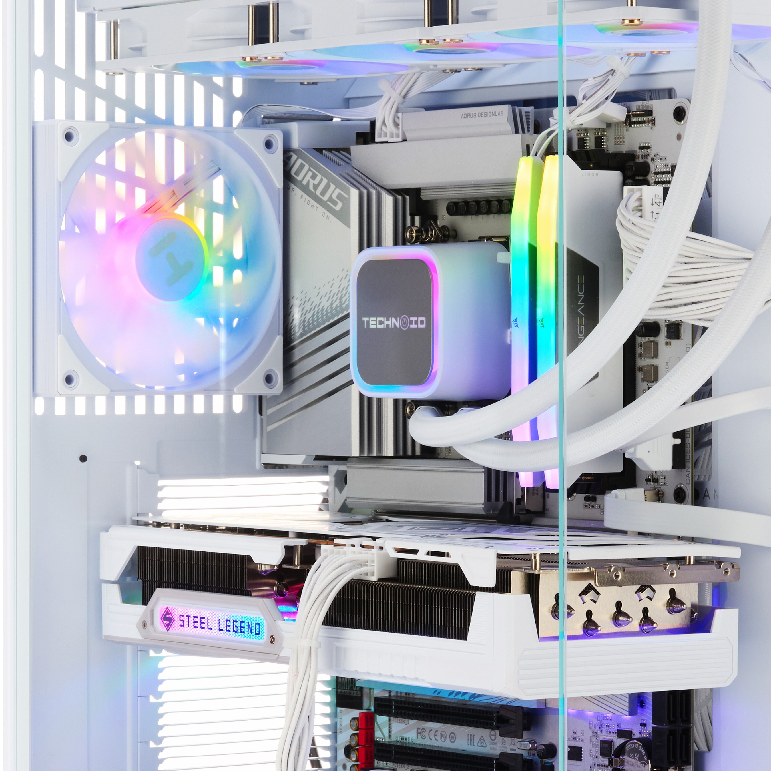 TECHNOID Panorama Gaming PC (AMD Radeon RX 9070 XT - AMD RYZEN 7 7800X3D - 32 GB DDR5 RAM - 1TB SSD - AI Ready - Windows 11 H - Wifi - HYTE Y50 White)