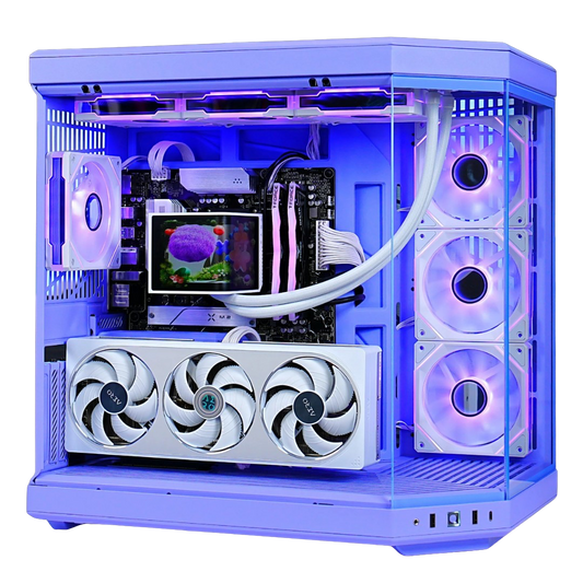 TECHNOID Limited Edition Gaming Pc (Amd Ryzen 7 7800X3D - RTX 5070 - 2TB SSD - 32GB RAM DDR5- Win 11 Pro - HYTE Y70 - Purple)
