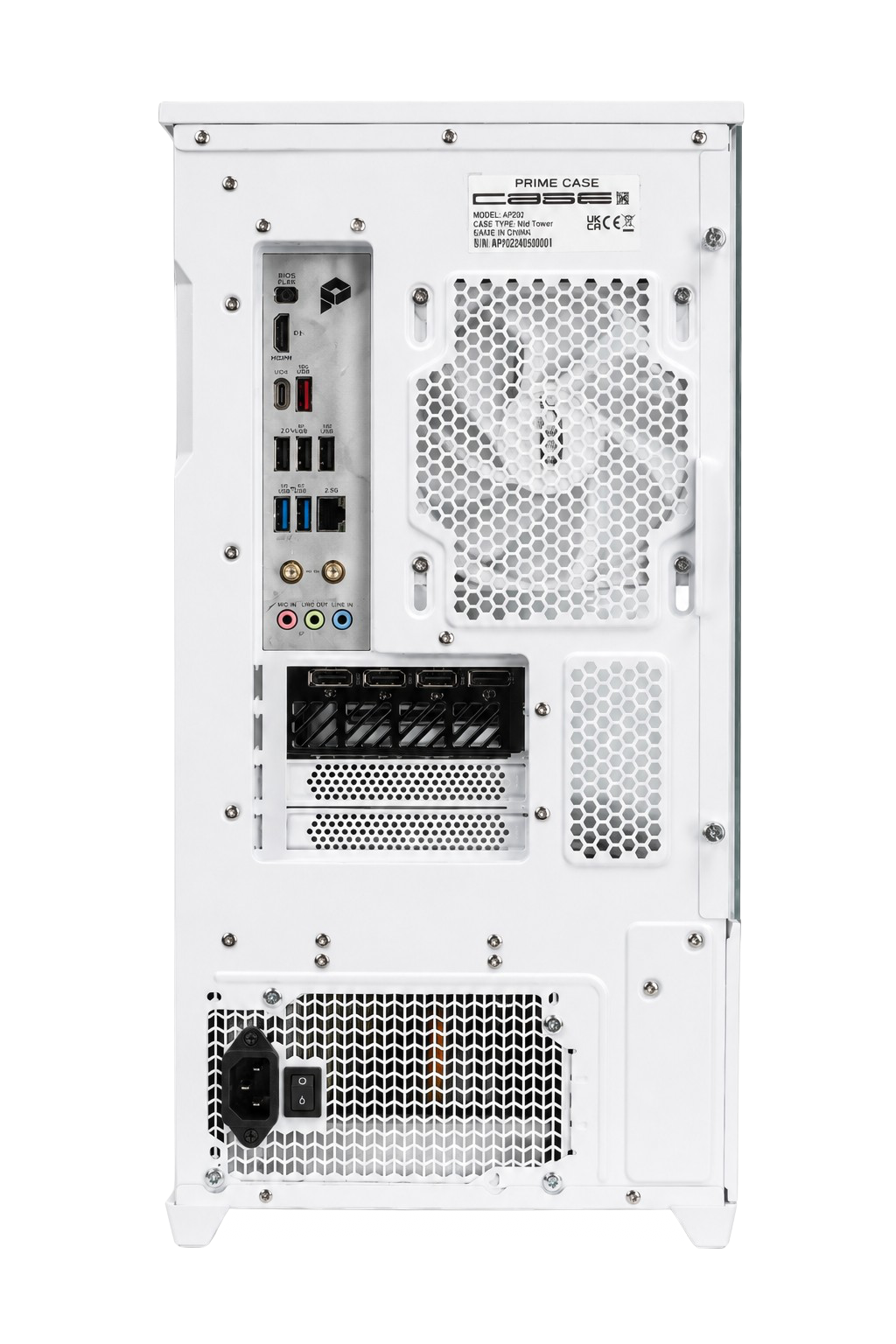 TECHNOID Vertex Gaming PC - GeForce RTX 5070 Ti - AMD Ryzen 7 7800X3D - 32GB DDR5 - 1TB SSD - Win 11 PRO - AI Ready - 850w 80 Plus Gold PSU - VR Compatible - LCD Aio - White