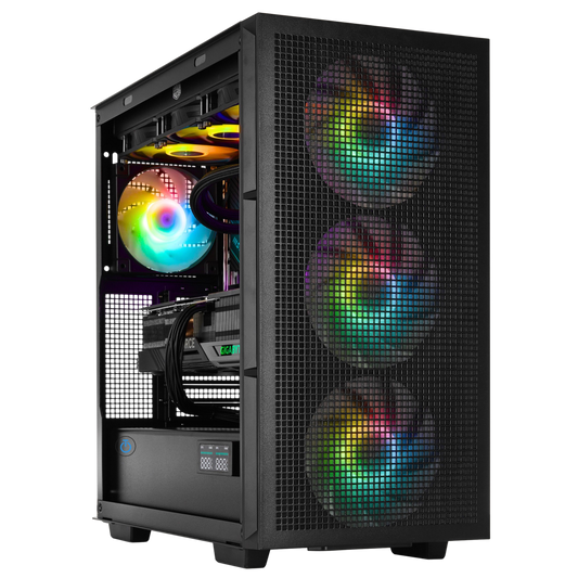 TECHNOID Pro Gaming PC - GeForce RTX 5080 - AMD Ryzen 9 9950X3D2 - 64GB DDR5 - 2TB SSD - Win 11 PRO - AI Ready - VR Compatible - Wifi Bluetooth - Black