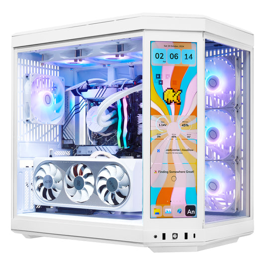 TECHNOID Limited Edition Gaming Pc (Intel Ultra 7 - RTX 5070 - 2TB SSD - 32GB RAM DDR5- Win 11 Pro - HYTE Y70 Touch infinite - White)