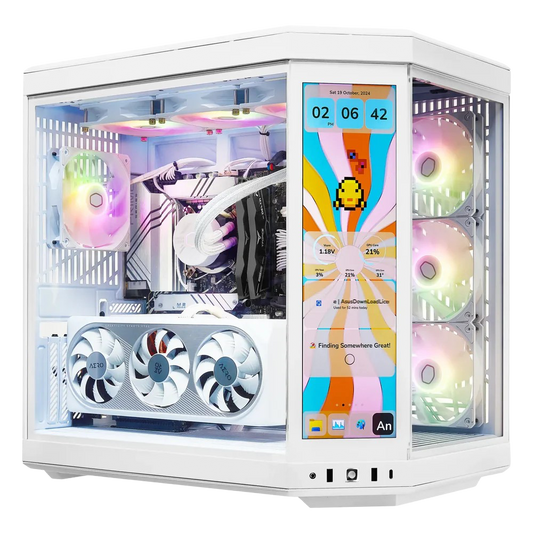 TECHNOID Limited Edition Gaming PC - AMD Ryzen 9 9950X3D2, 64GB Ram, 2TB SSD, RTX 5070 Ti , Windows 11 Pro, HYTE Y70 Touch infinite, White