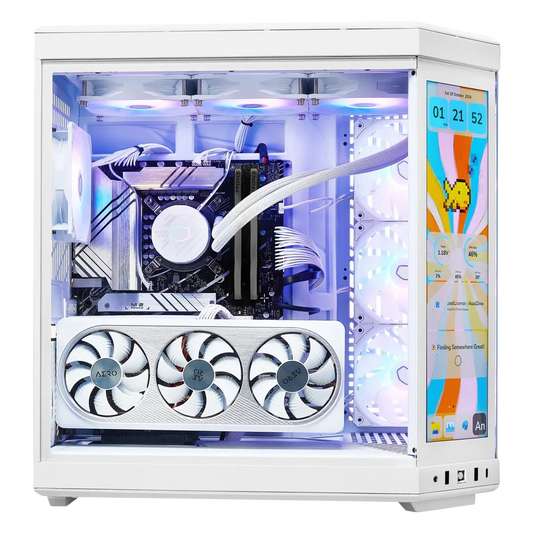 TECHNOID Limited Edition Gaming PC - AMD Ryzen 9 9950X3D2, 64GB Ram, 2TB SSD, RTX 5070 Ti , Windows 11 Pro, HYTE Y70 Touch infinite, White