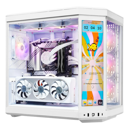 TECHNOID Limited Edition Gaming PC - Intel Core i9 14900KF, 32GB Ram, 1TB SSD, RTX 5070 , Windows 11 Pro, HYTE Y70 Touch infinite, White