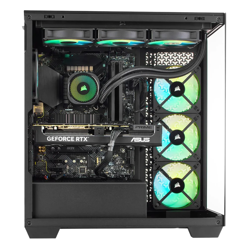 TECHNOID NOVA Gaming PC - GeForce RTX 5090 - AMD Ryzen 9 9950X3D - 64GB DDR5 - 2TB SSD - Win 11 PRO - AI Ready - 1000w 80 Plus Gold PSU - VR Compatible - Black