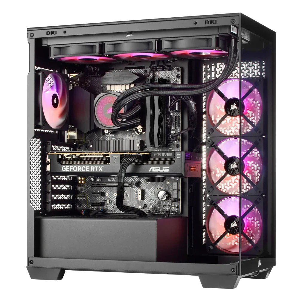 TECHNOID NOVA Gaming PC - GeForce RTX 5090 - AMD Ryzen 9 9950X3D - 64GB DDR5 - 2TB SSD - Win 11 PRO - AI Ready - 1000w 80 Plus Gold PSU - VR Compatible - Black