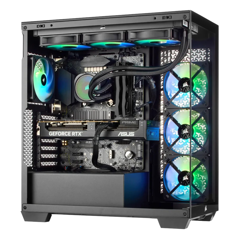TECHNOID NOVA Gaming PC - GeForce RTX 5090 - AMD Ryzen 9 9950X3D - 64GB DDR5 - 2TB SSD - Win 11 PRO - AI Ready - 1000w 80 Plus Gold PSU - VR Compatible - Black