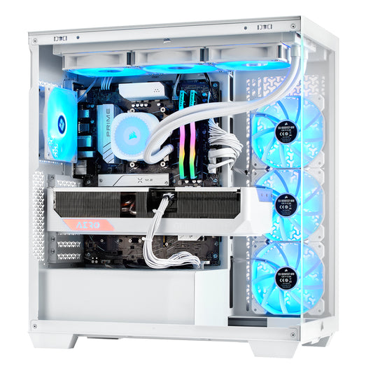 TECHNOID Nova Gaming PC - GeForce RTX 5070 Ti - AMD Ryzen 7 7800X3D - 32GB DDR5 - 2TB SSD - Win 11 PRO - AI Ready - 850w 80 Plus Gold PSU - VR Compatible - White