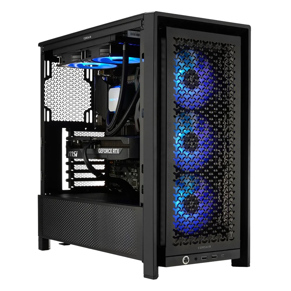 TECHNOID Ultimate Gaming PC - GeForce RTX 5070 Ti - Intel Ultra Core 7 - 32GB DDR5 - 1TB SSD - Win 11 PRO - AI Ready - 850w 80 Plus Gold PSU - VR Compatible - Black