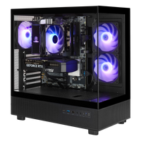 TECHNOID Glass Gaming PC - GeForce RTX 5080 - Intel Core i7-14700KF - 32GB DDR5 - 1TB SSD - Win 11 PRO - AI Ready - 850w 80 Plus Gold PSU - VR Compatible - Black