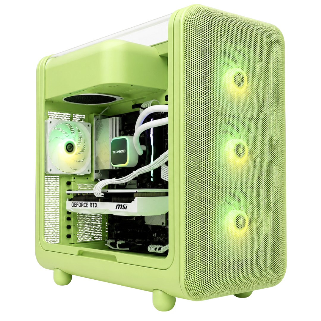 TECHNOID Infinity Gaming Pc (Amd Ryzen 7 9700X - RTX 5070 - 1TB SSD - 32GB RAM DDR5- Win 11 Pro - HYTE x50 - Matcha)