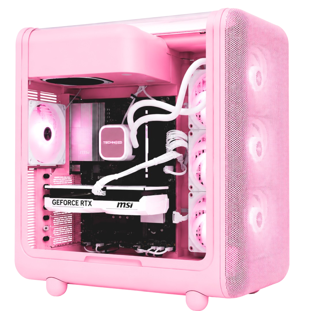 TECHNOID Infinity Gaming Pc (Amd Ryzen 7 9700X - RTX 5070 - 1TB SSD - 32GB RAM DDR5- Win 11 Pro - HYTE x50 - Strawberry)
