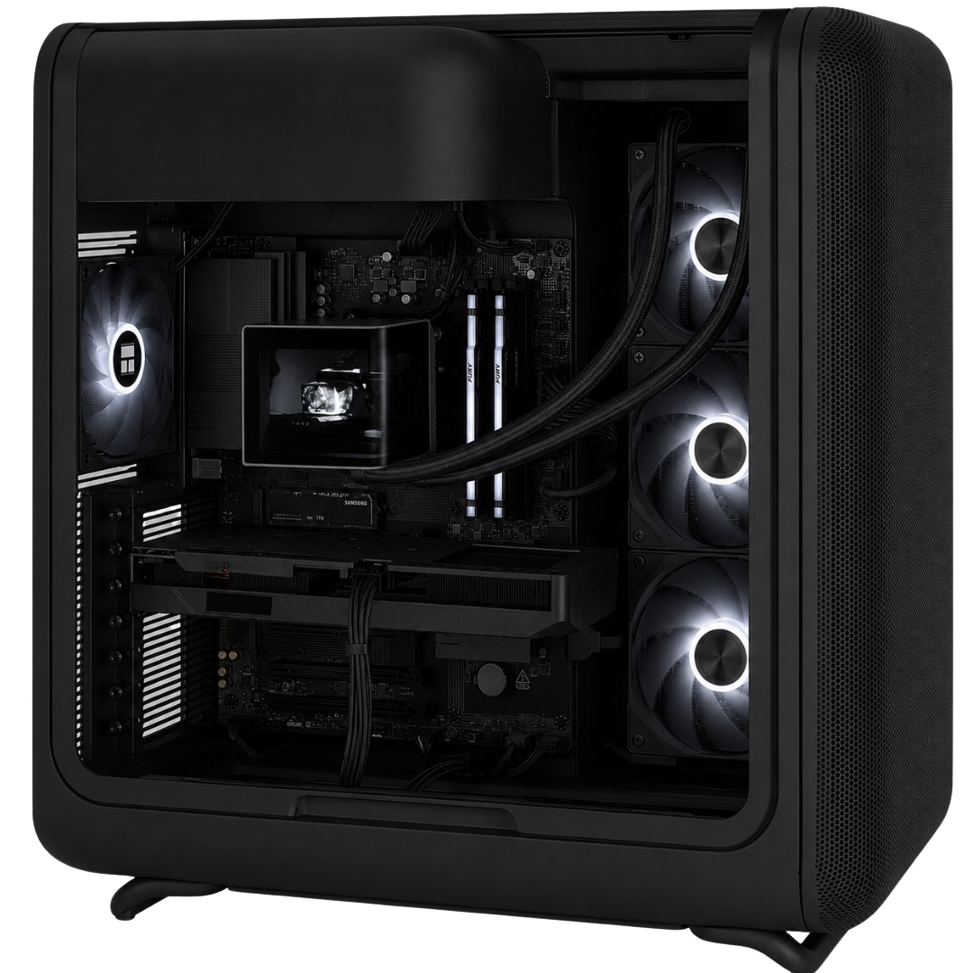 TECHNOID Infinity Gaming PC - GeForce RTX 5070 Ti - Intel Ultra Core 7 - 32GB DDR5 - 1TB SSD - Win 11 PRO - AI Ready - 850w 80 Plus Gold PSU - VR Compatible - Black