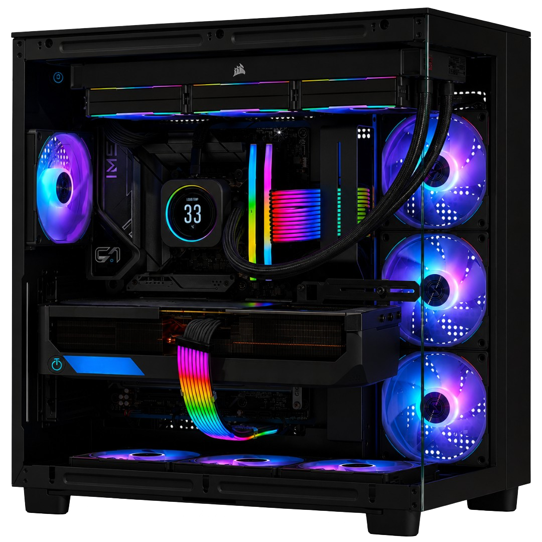 TECHNOID Frozen Gaming PC - Intel Core i9 14900KF, 32GB Ram, 2TB SSD, RTX 5070 Ti , Windows 11 Pro, Black