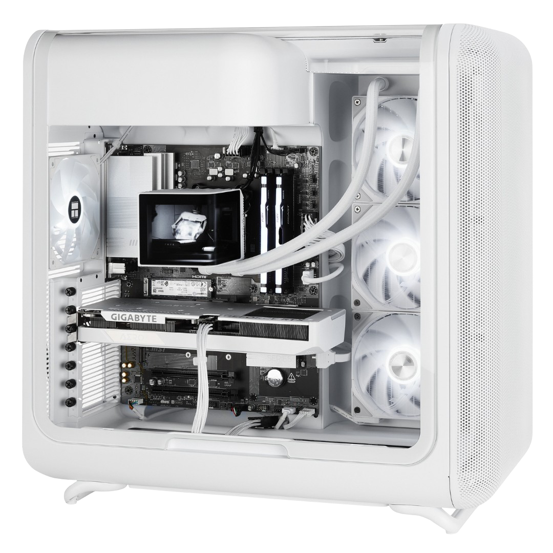 TECHNOID Infinity Gaming PC (AMD Radeon RX 9070 XT - AMD RYZEN 7 7800X3D - 32 GB DDR5 RAM - 1TB SSD - AI Ready - Windows 11 H - Wifi - HYTE X50 White)