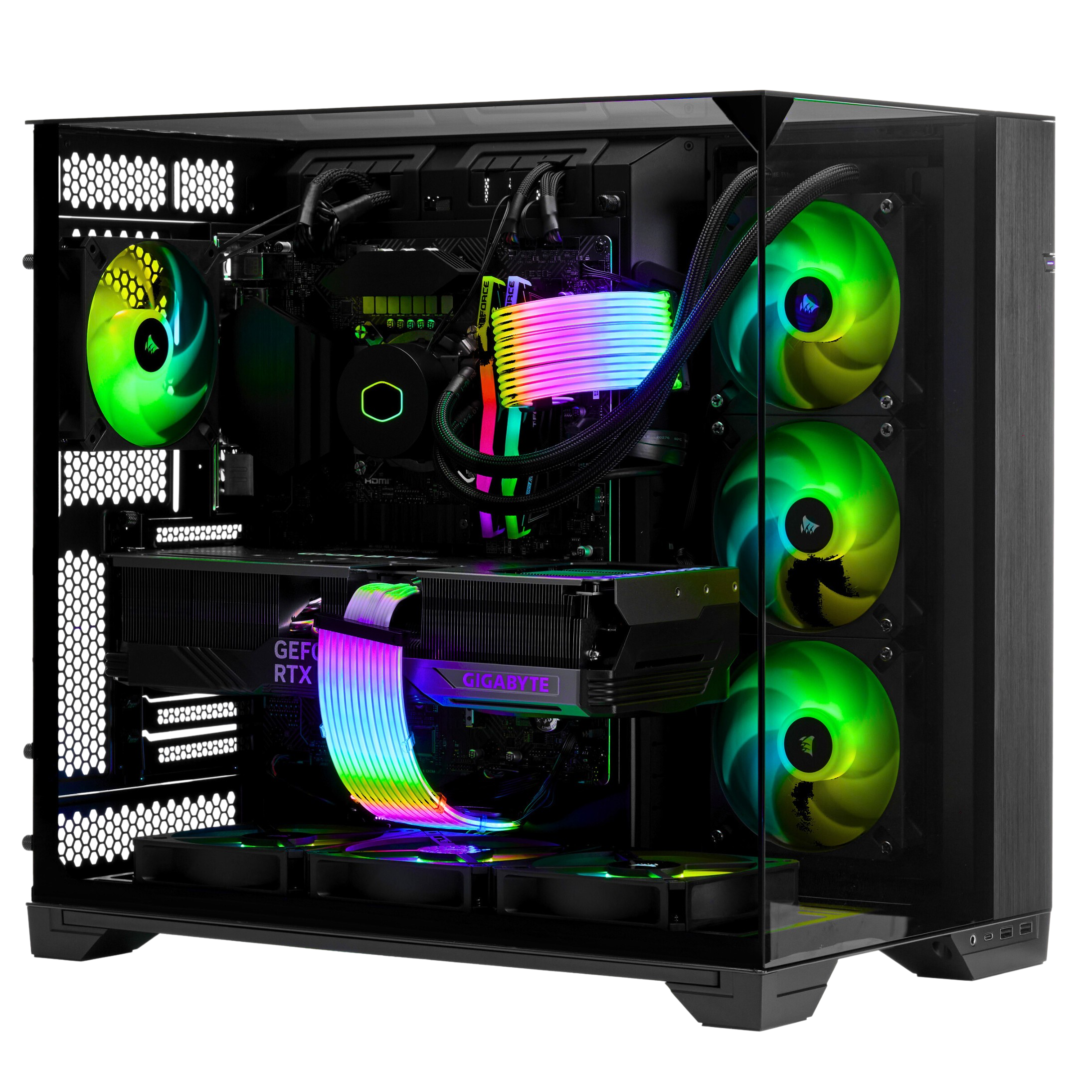 TECHNOID IGNITE Gaming PC - GeForce RTX 5070 Ti - AMD Ryzen 7 7800X3D - 32GB DDR5 - 1TB SSD - Win 11 PRO - AI Ready - 850w 80 Plus Gold PSU - VR Compatible - Black