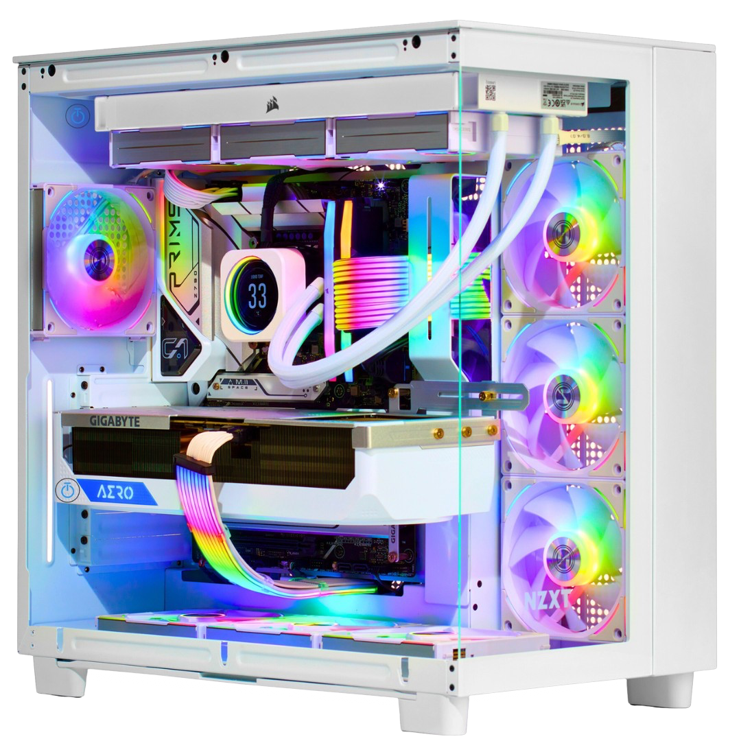 TECHNOID Frozen Gaming PC (AMD Radeon RX 9070 XT - AMD RYZEN 7 9850X3D - 32 GB DDR5 RAM - 2TB SSD - AI Ready - Windows 11 P - Wifi - HYTE Y70 Touch infinite - White)