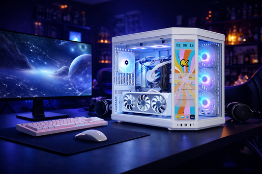 TECHNOID Limited Edition Gaming Pc (Intel Ultra 7 - RTX 5070 - 2TB SSD - 32GB RAM DDR5- Win 11 Pro - HYTE Y70 Touch infinite - White)