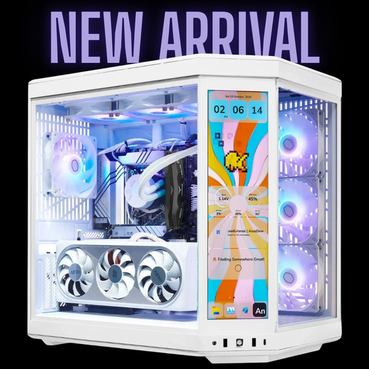 TECHNOID Limited Edition Gaming PC (AMD Radeon RX 9070 XT - AMD RYZEN 7 9850X3D - 32 GB DDR5 RAM - 2TB SSD - AI Ready - Windows 11 P - Wifi - HYTE Y70 Touch infinite - White)