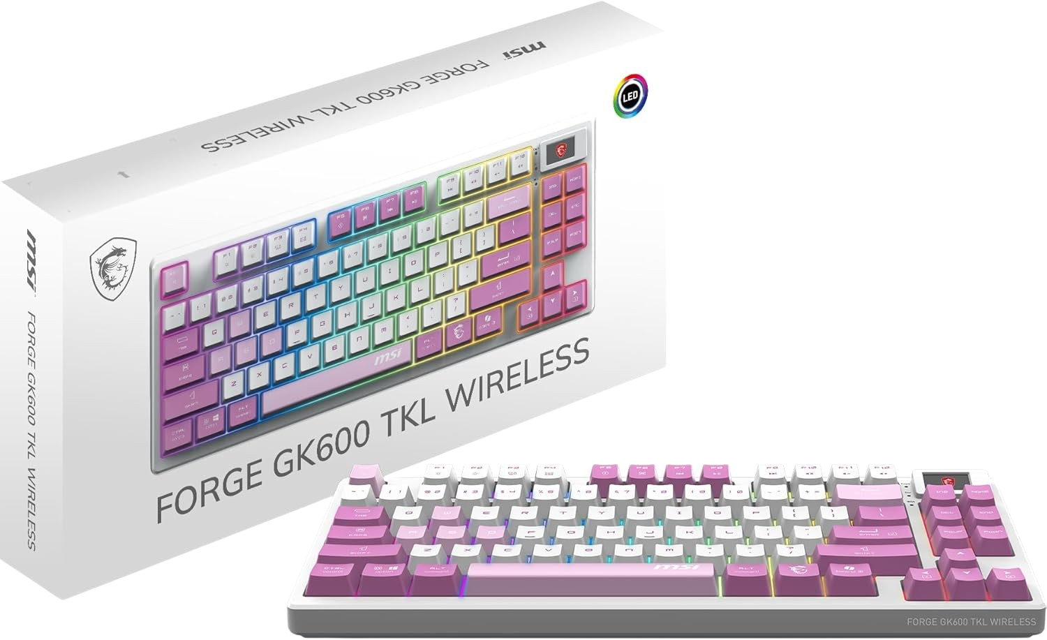 MSI FORGE GK600 TKL WIRELESS VIOLET