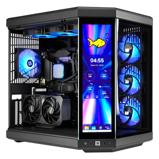 TECHNOID Limited Edition Gaming PC - AMD Ryzen 5 9600X, 32GB Ram, 2TB SSD, RTX 5070 , Windows 11 Pro, HYTE Y70 Touch infinite, Black