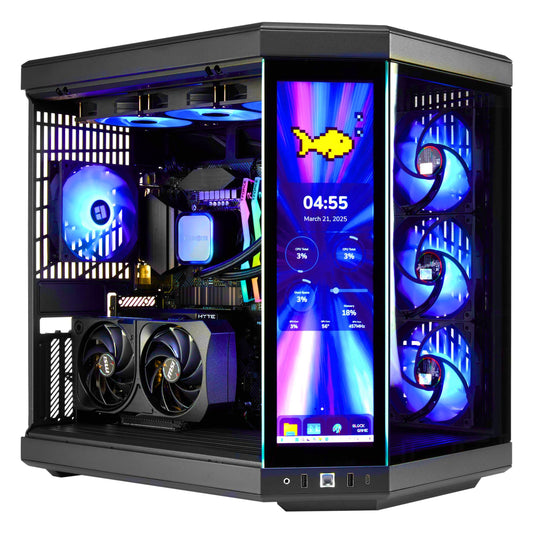 TECHNOID Limited Edition Gaming PC - AMD Ryzen 5 9600X , 32GB Ram, 2TB SSD, RTX 5060 Ti , Windows 11 Pro, HYTE Y70 Touch infinite, Black