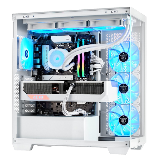 TECHNOID Nova Gaming PC - GeForce RTX 5070 Ti - AMD Ryzen 7 7800X3D - 32GB DDR5 - 2TB SSD - Win 11 PRO - AI Ready - 850w 80 Plus Gold PSU - VR Compatible - White