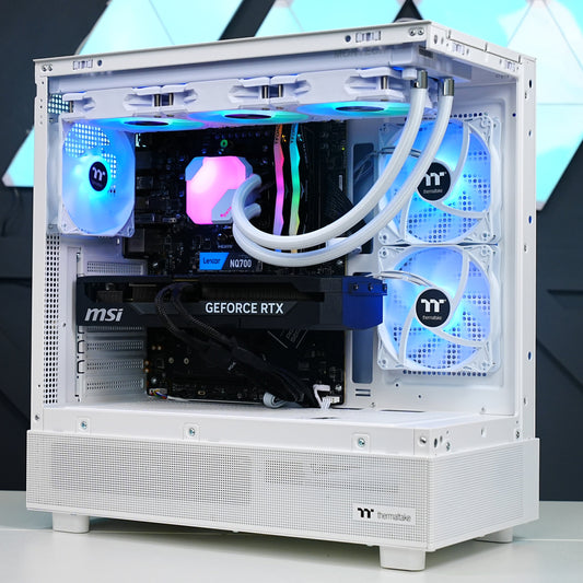 TECHNOID Glass Gaming PC - GeForce RTX 5070 - AMD Ryzen 5 9600X - 32GB DDR5 - 2TB SSD - Win 11 PRO - AI Ready - VR Compatible - Wifi Bluetooth