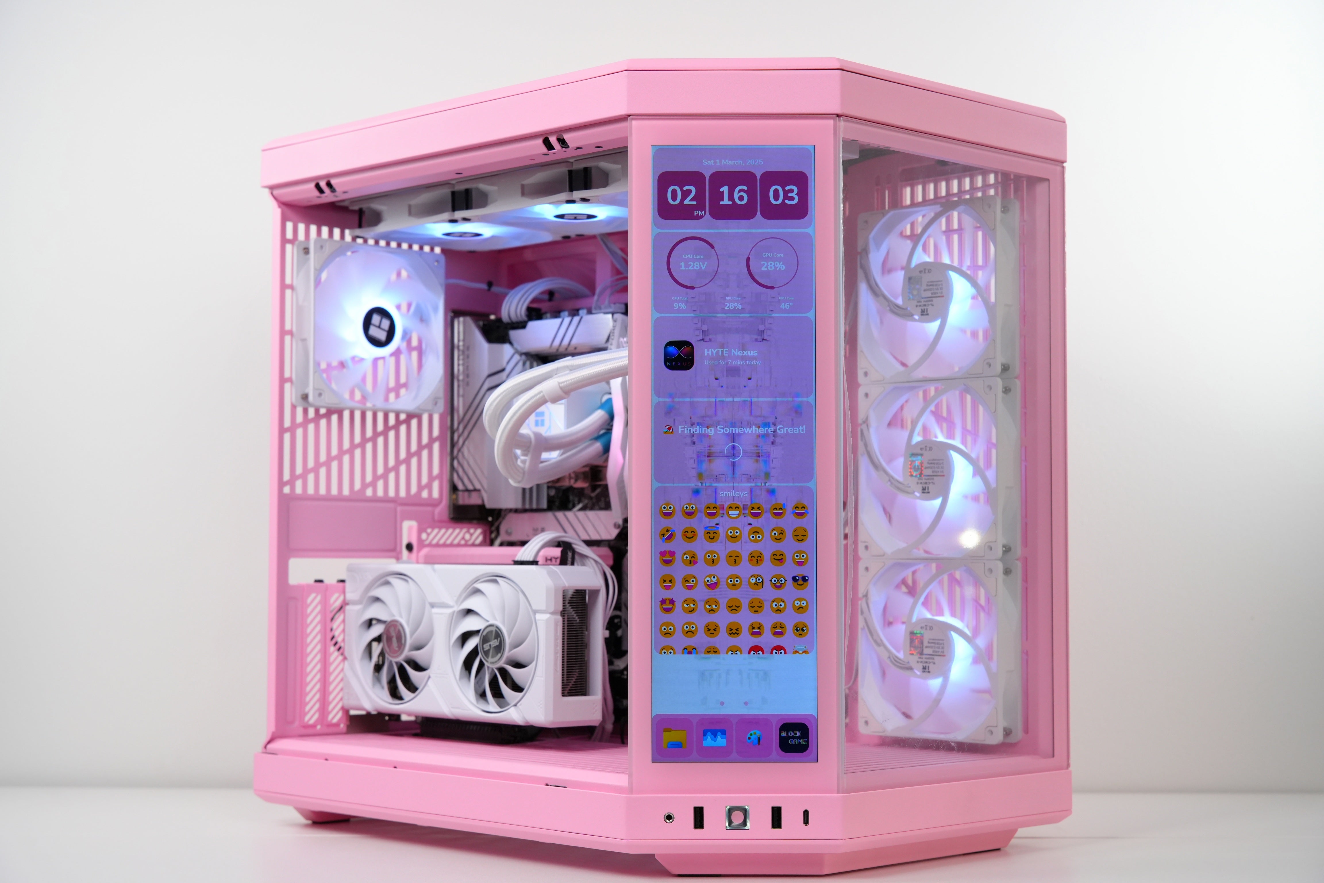 TECHNOID Limited Edition Gaming Pc (AMD Ryzen 7 9700x - RTX 5070 - 1TB SSD - 32GB RAM DDR5- Win 11 Pro - HYTE Y70 Touch infinite Strawberry Milk)