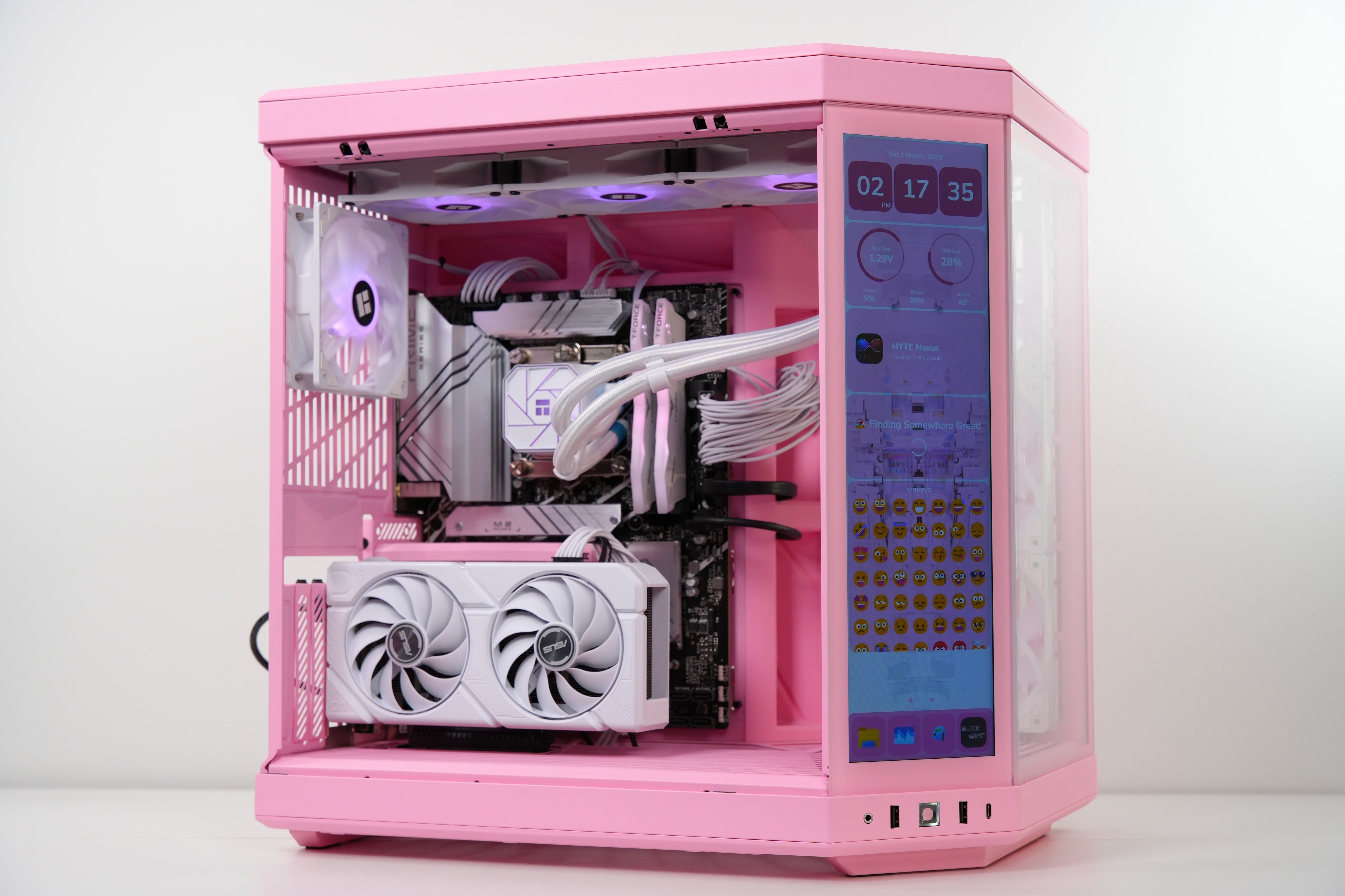 TECHNOID Limited Edition Gaming Pc (AMD Ryzen 7 9700x - RTX 5070 - 1TB SSD - 32GB RAM DDR5- Win 11 Pro - HYTE Y70 Touch infinite Strawberry Milk)
