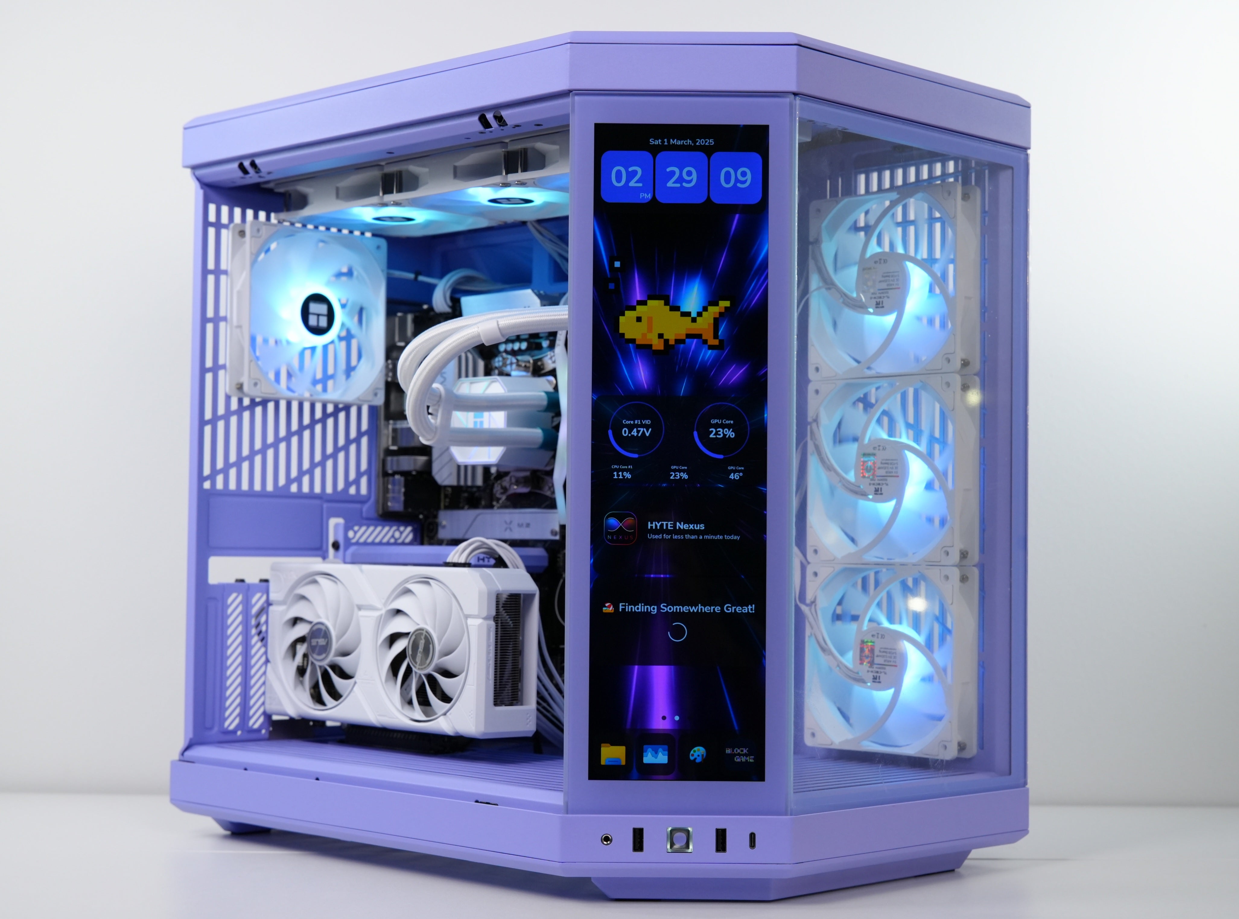 TECHNOID Limited Edition Gaming Pc (Amd Ryzen 7 9700x - RTX 5070 Ti - 2TB SSD - 32GB RAM DDR5- Win 11 Pro - HYTE Y70 Touch infinite - Purple)
