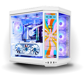 TECHNOID Limited Edition Gaming PC (AMD Radeon RX 9070 XT - AMD RYZEN 7 9850X3D - 32 GB DDR5 RAM - 2TB SSD - AI Ready - Windows 11 P - Wifi - HYTE Y70 Touch infinite - White)