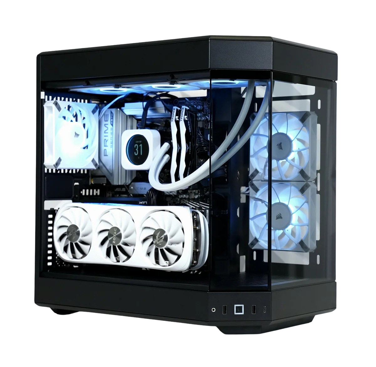 TECHNOID Limited Edition Gaming PC - GeForce RTX 5070 - AMD Ryzen 7 7800X3D - 32GB DDR5 - 2TB SSD - Win 11 PRO - AI Ready - 850w 80 Plus Gold PSU - VR Compatible - LCD AIO