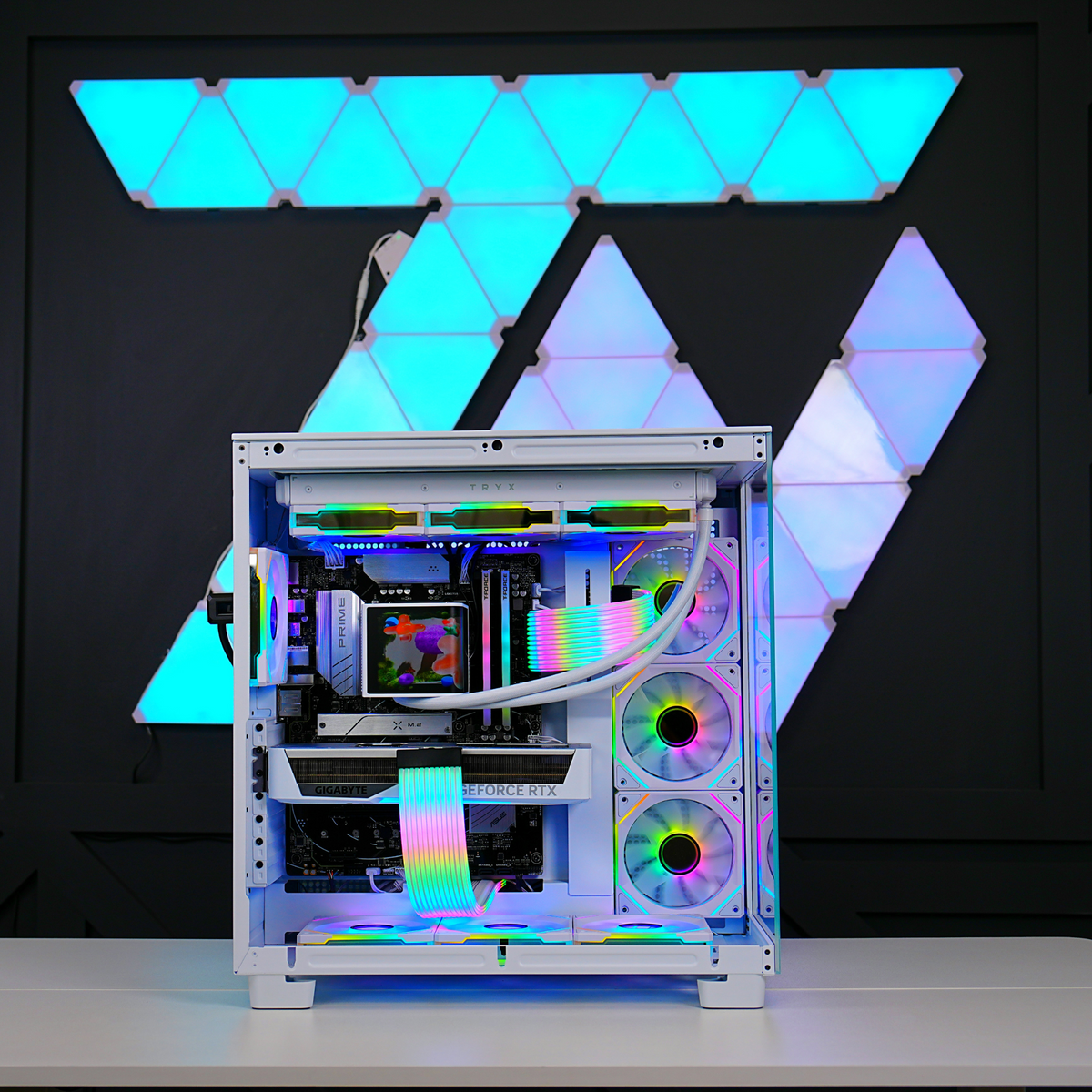 TECHNOID Frozen Gaming PC - RTX 5070 - AMD Ryzen 7 7800X3D - 32GB DDR5 - 2TB SSD - Win 11 PRO - AI Ready - 850w 80 Plus Gold PSU - VR Compatible - White