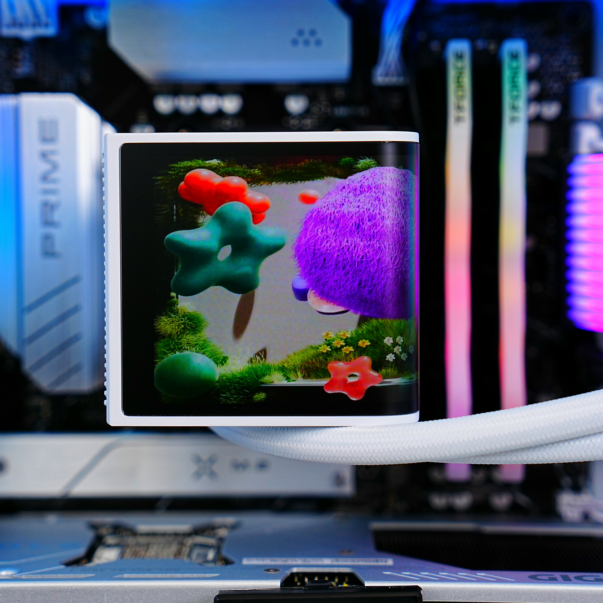 TECHNOID Frozen Gaming PC - RTX 5070 Ti - AMD Ryzen 7 9800X3D - 32GB DDR5 - 2TB SSD - Win 11 PRO - AI Ready - 850w 80 Plus Gold PSU - VR Compatible - White