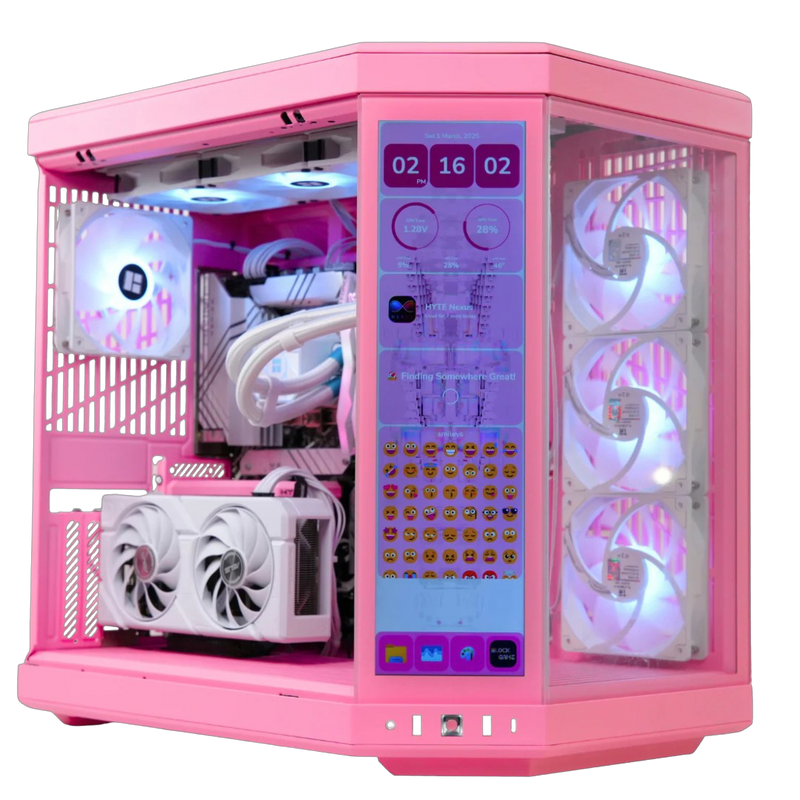 TECHNOID Limited Edition Gaming Pc (AMD Ryzen 7 9700x - RTX 5070 - 1TB SSD - 32GB RAM DDR5- Win 11 Pro -  HYTE Y70 Touch infinite Strawberry Milk)