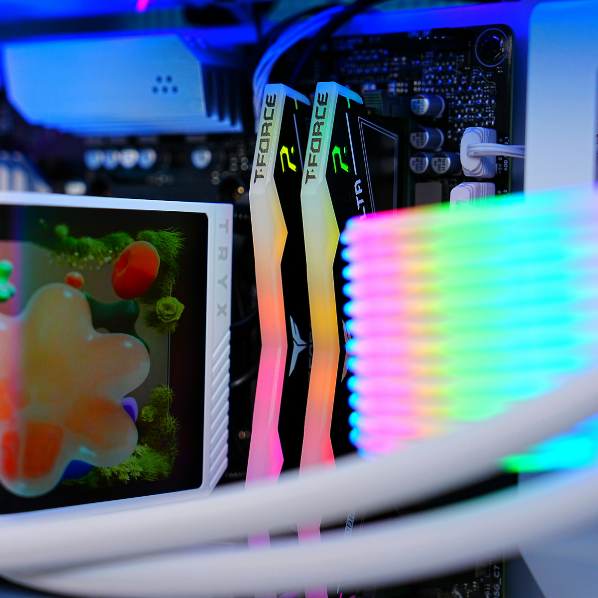 TECHNOID Frozen Gaming PC - RTX 5070 - AMD Ryzen 7 7800X3D - 32GB DDR5 - 2TB SSD - Win 11 PRO - AI Ready - 850w 80 Plus Gold PSU - VR Compatible - White