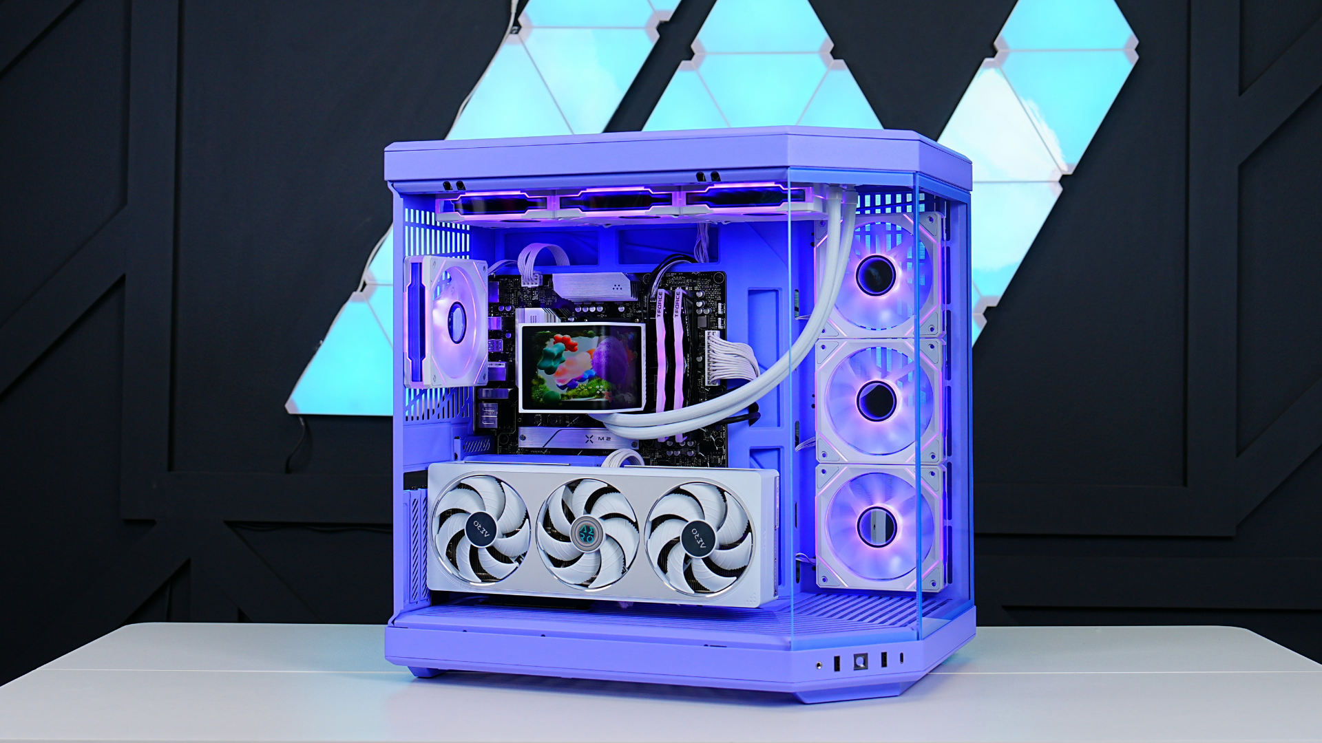 TECHNOID Limited Edition Gaming Pc (Amd Ryzen 7 9700x - RTX 5070 - 2TB SSD - 32GB RAM DDR5- Win 11 Pro - HYTE Y70 - Purple)