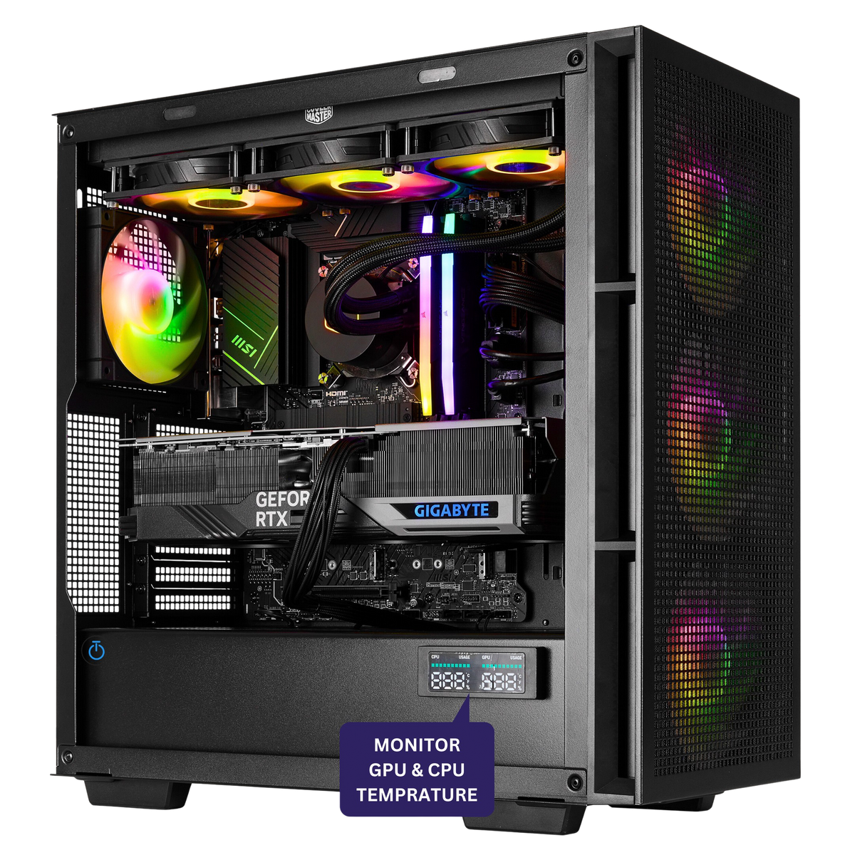 TECHNOID Pro Gaming PC - GeForce RTX 5080 - Intel i9 14900KF - 96GB DDR5 - 2TB SSD - Win 11 PRO - AI Ready - VR Compatible - Wifi Bluetooth