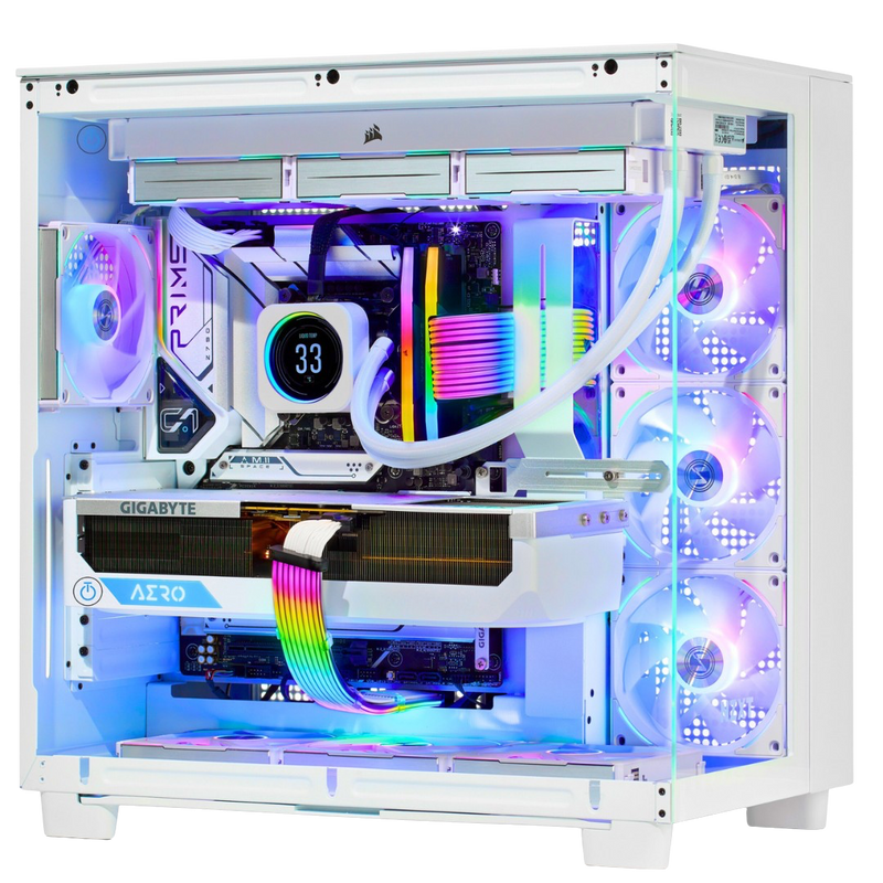TECHNOID Frozen Gaming PC (AMD Radeon RX 9070 XT - AMD RYZEN 7 9850X3D - 32 GB DDR5 RAM - 2TB SSD - AI Ready - Windows 11 P - Wifi - HYTE Y70 Touch infinite - White)