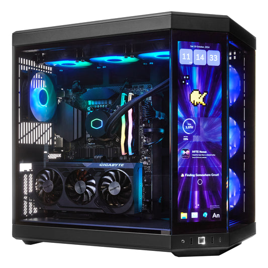 TECHNOID Limited Edition Gaming PC (RTX 4080 SUPER - AMD RYZEN 7 7800X3D - 32 GB DDR5 RAM - 2TB SSD - AI Ready - Windows 11 P - Wifi - HYTE Y70 Touch infinite - Black)