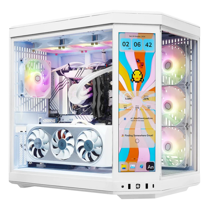 TECHNOID Limited Edition Gaming PC - AMD Ryzen 9 9950X3D2, 64GB Ram, 2TB SSD, RTX 5070 Ti , Windows 11 Pro, HYTE Y70 Touch infinite, White