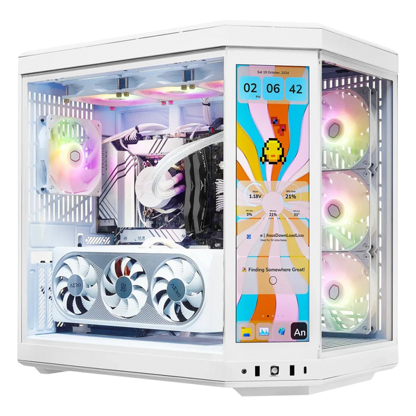 TECHNOID Limited Edition Gaming PC - AMD Ryzen 9 9950X3D2, 64GB Ram, 2TB SSD, RTX 5070 Ti , Windows 11 Pro, HYTE Y70 Touch infinite, White