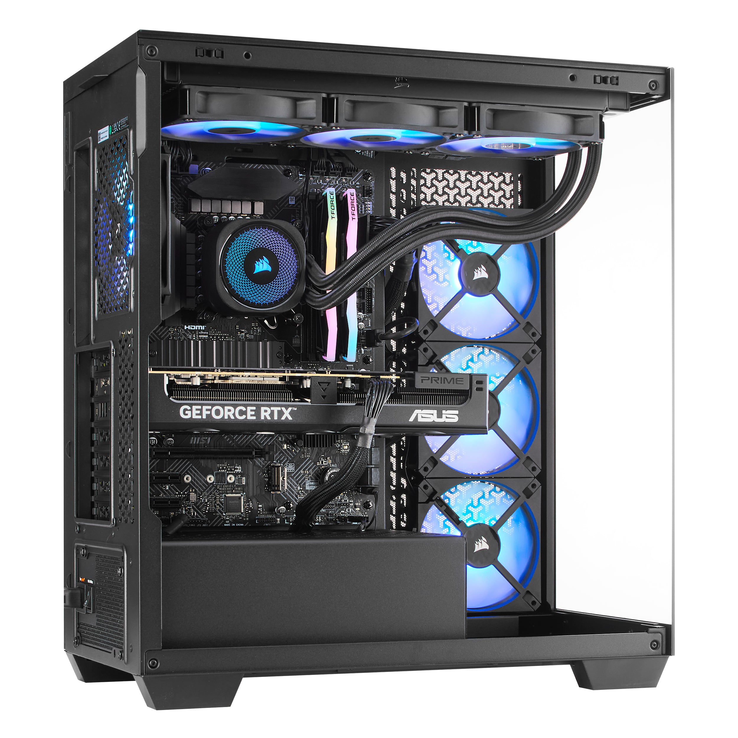TECHNOID NOVA Black Gaming PC – NVIDIA Geforce RTX 5070 – AMD Ryzen 7 9800X3D – 64GB DDR5 – 2TB SSD – AI Ready – VR Compatible – Win 11 Home