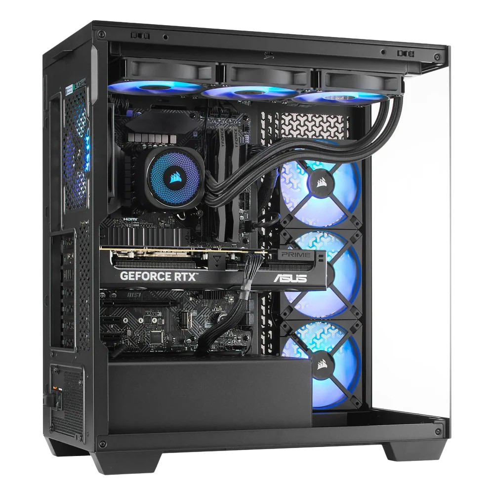 TECHNOID NOVA Gaming PC - GeForce RTX 5090 - AMD Ryzen 9 9950X3D - 64GB DDR5 - 2TB SSD - Win 11 PRO - AI Ready - 1000w 80 Plus Gold PSU - VR Compatible - Black