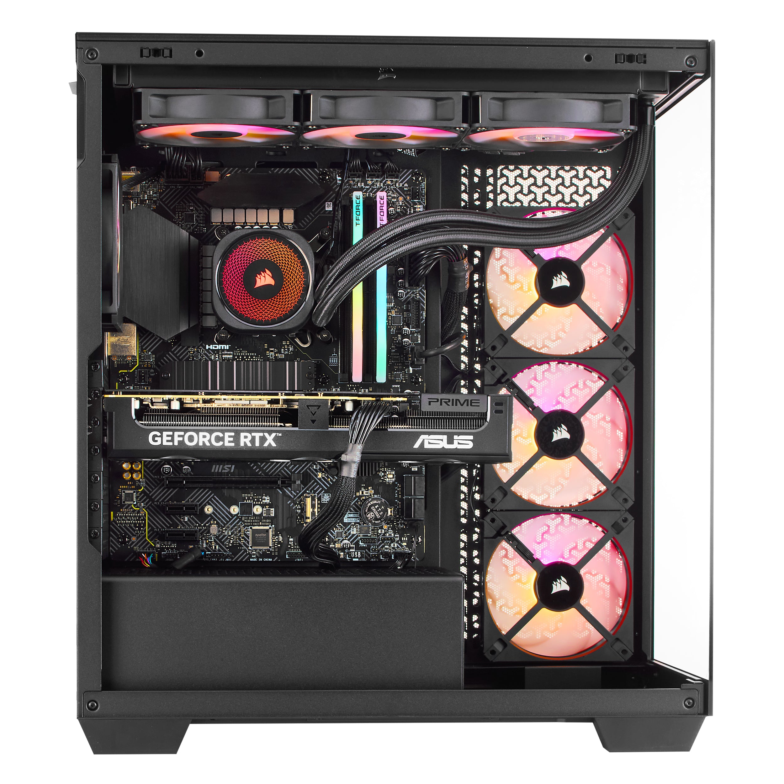 TECHNOID NOVA Black Gaming PC – NVIDIA Geforce RTX 5070 – AMD Ryzen 7 9800X3D – 64GB DDR5 – 2TB SSD – AI Ready – VR Compatible – Win 11 Home