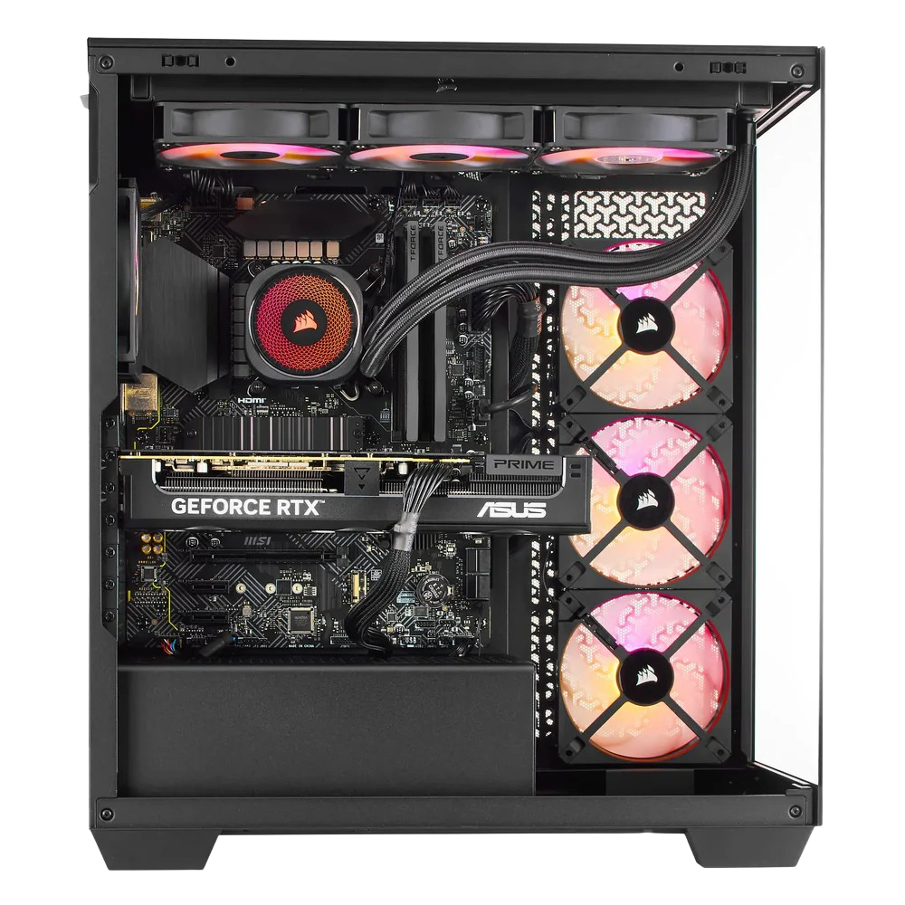 TECHNOID NOVA Gaming PC - GeForce RTX 5090 - AMD Ryzen 9 9950X3D - 64GB DDR5 - 2TB SSD - Win 11 PRO - AI Ready - 1000w 80 Plus Gold PSU - VR Compatible - Black