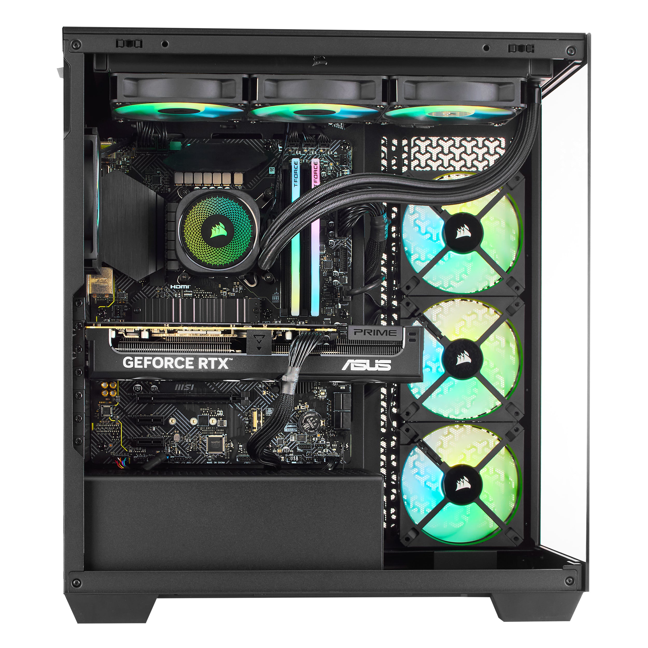 TECHNOID NOVA Black Gaming PC – NVIDIA Geforce RTX 5070 – AMD Ryzen 7 9800X3D – 64GB DDR5 – 2TB SSD – AI Ready – VR Compatible – Win 11 Home